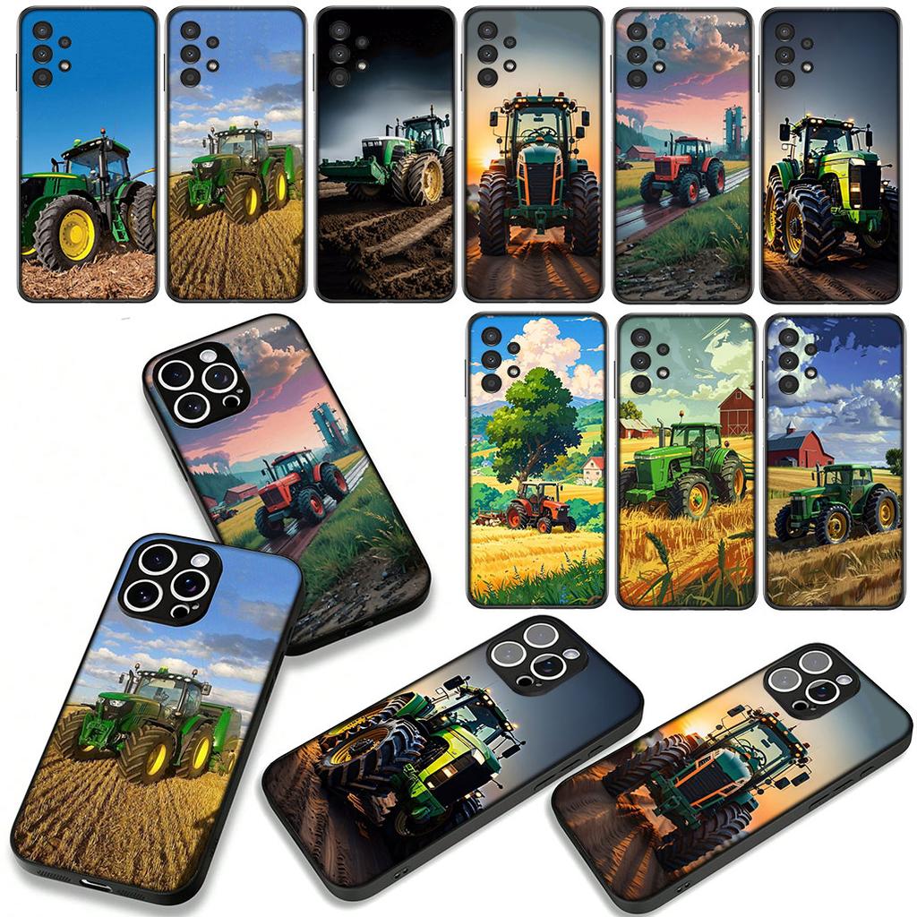 Farm Vehicle Tractor Wallpaper Phone Cover Case for Apple iPhone 16 15 14 Plus 13 12 Mini 17 Pro Max + 16E Air 16+ ProMax Casing