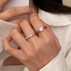 925 Sterling Silver Red Agate Lucky Cat Open Ring for Women - Elegant Index Finger Band