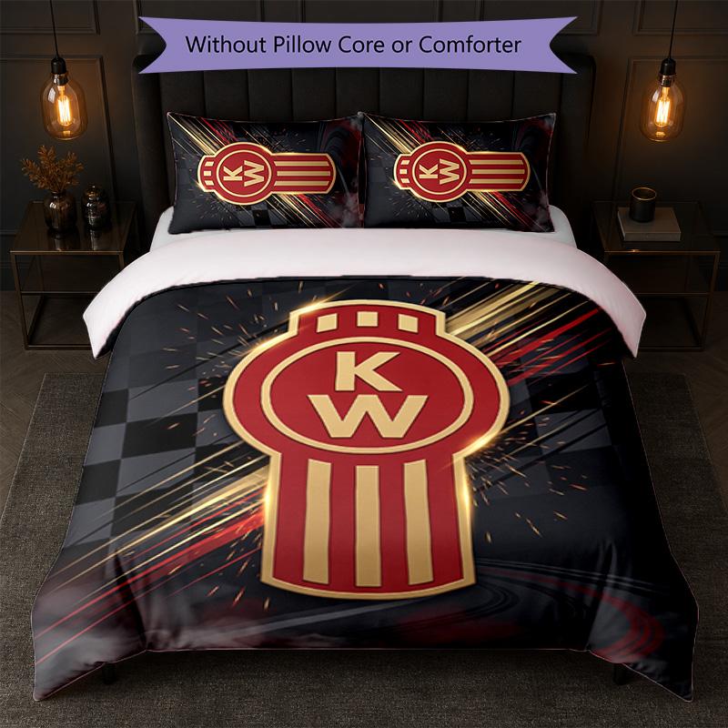Kenworth Print 3-teiliges Bettwäsche-Set Bettbezug mit zwei Kissenbezügen Weiche Bettwäsche für Haushalt Schlafzimmer