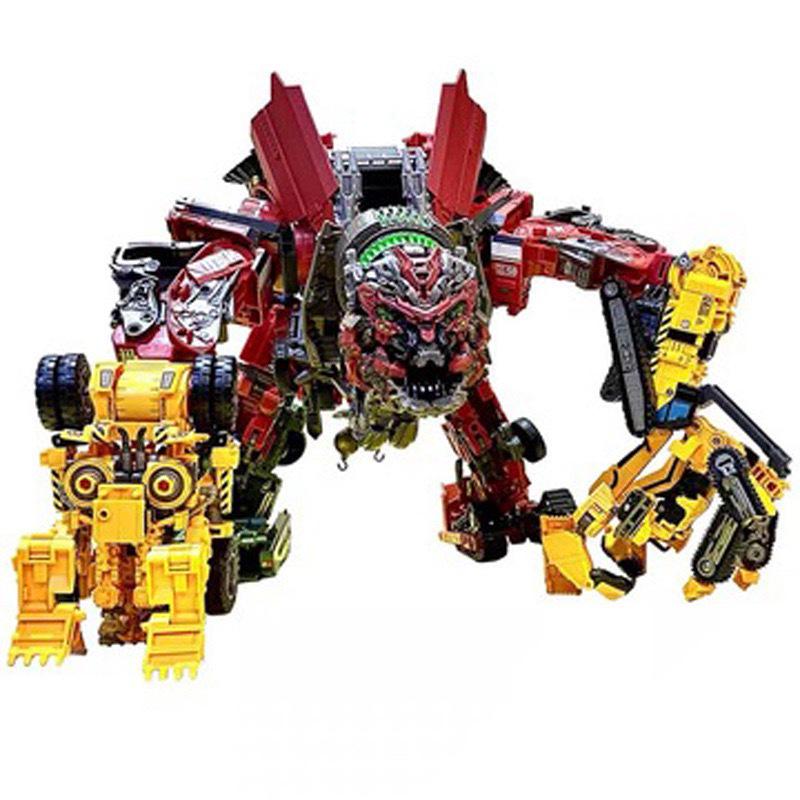 Tai Ba Deformation Toy: Yellow Devastator Magic Scythe Construction Robot