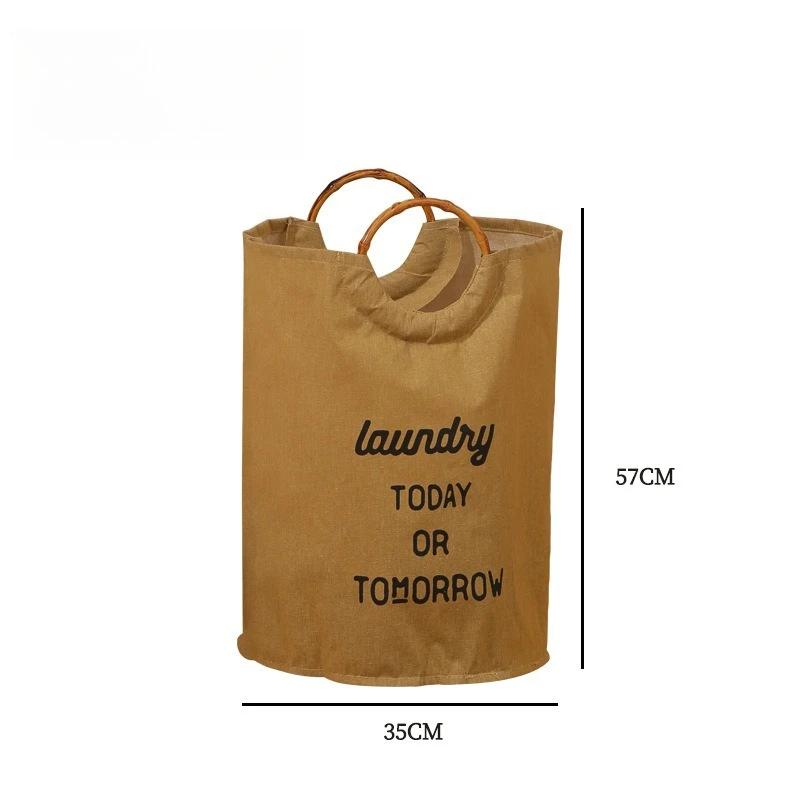 Household Toy Clothing Storage Basket Waterproof Enlarged Thickened Dirty Clothes Basket Foldable Portable Dirty Clothes Basket хаки
