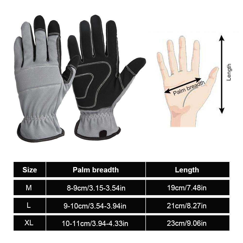 1 pereche de mănuși de grădinărit imitație microfibră multifuncțională, cu ecran tactil, respirabil, rezistent la uzură, mănuși de protecție a muncii