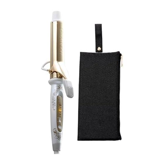 [Authorized store] CREATE ION Curling Iron Grace Curl 32mm CIC-W72010N + Heat Resistant Hair Iron Case (Black) Set Iron Hair Iron