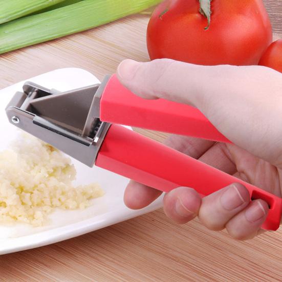 Stainless Steel Garlic Press Manual Garlic Crusher Heavy Duty Garlic Mincer Ergonomic Handle Kitchen Gadgets