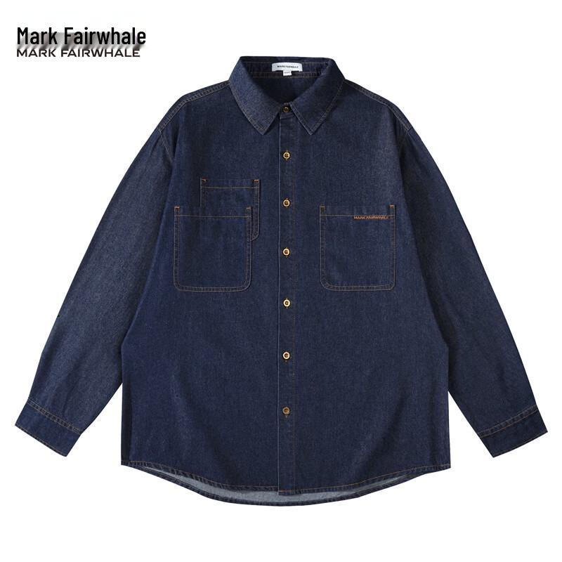 Mark Fairwhale Men's Workwear Denim Long Sleeve Shirt