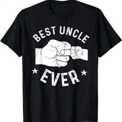 Grappig Beste Oom Ooit Vuist-bump T-shirt Zwart