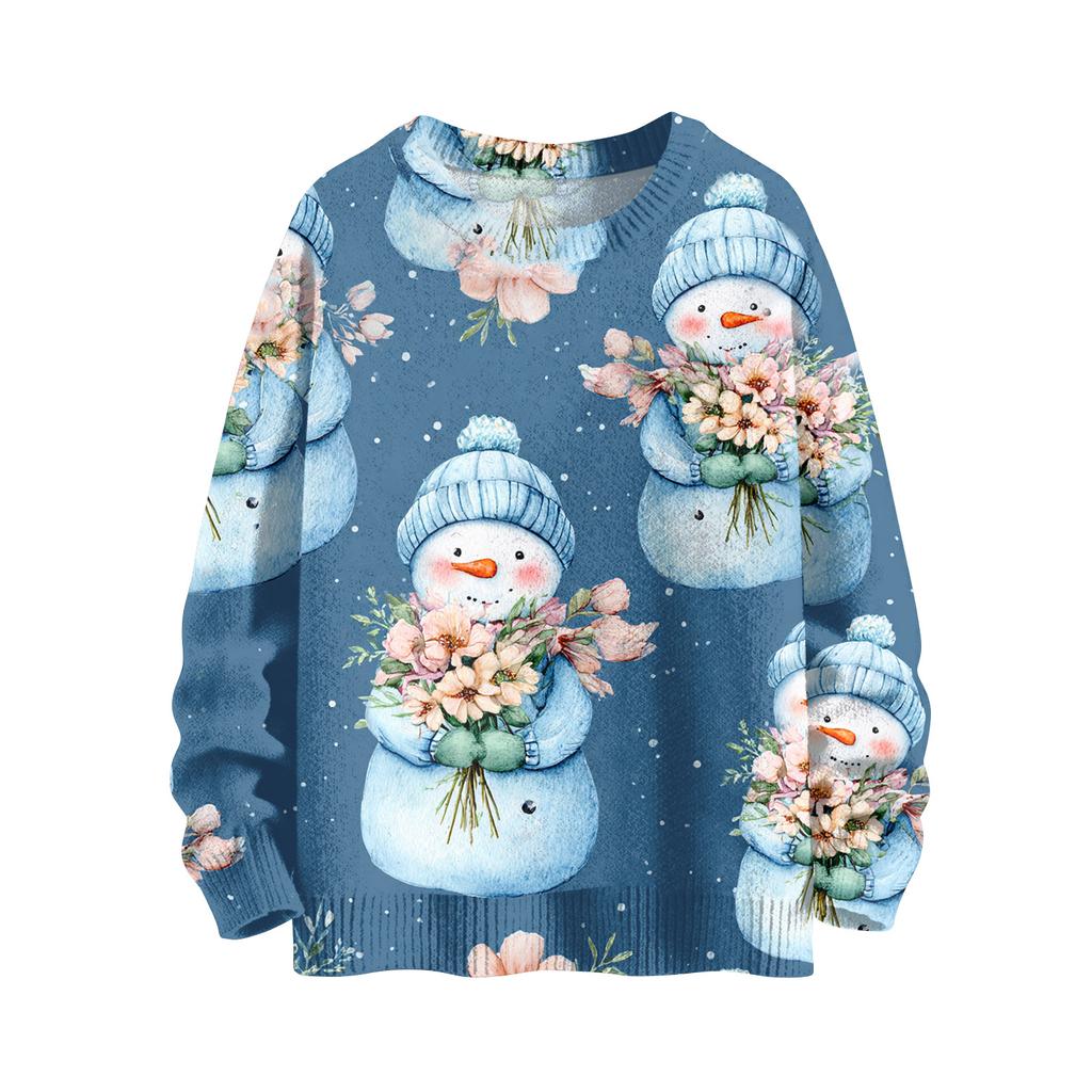 Christmas Day Sweatshirts For Children Boys And Girls Knit Sweater Cute Shirt Fall Crewneck Pullover Tops