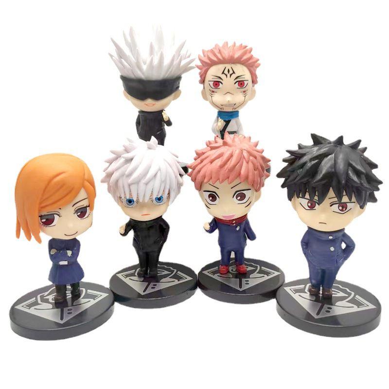 6pcs Set Jujutsu Kaisen Gojo Satoru Kugisaki Action Figures Perfect For Collectors And Kids Gifts