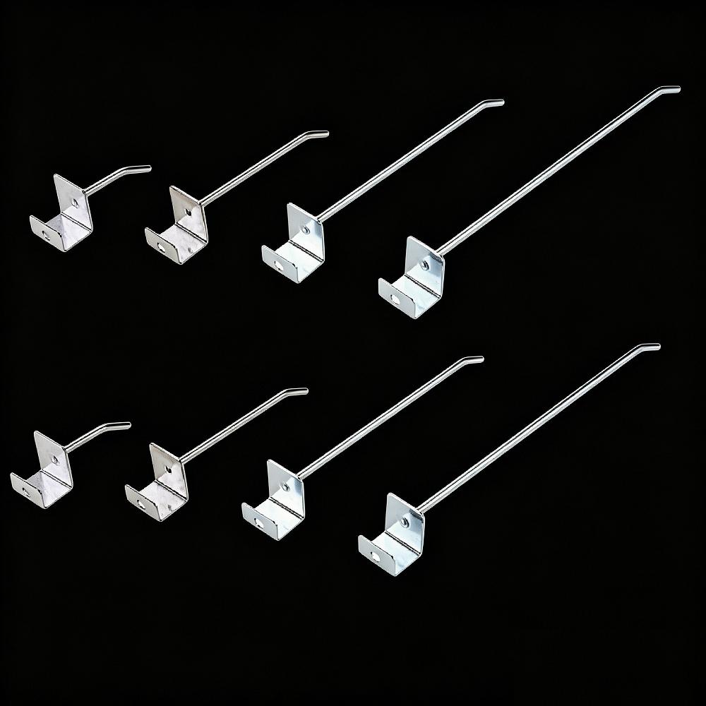 10pcs Hanging Hook Steel Display Hangers 5-20cm Square Pipe Clip Tube Clamp Easy Install Supermarket Display Goods Garage Garden