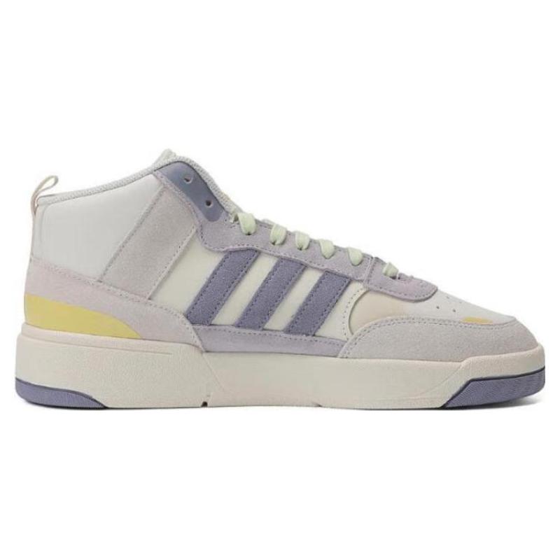 Adidas Originals Post Up Slip Resistant Mid Top Skateboard Shoes Unisex White Purple Sneakers IG9129
