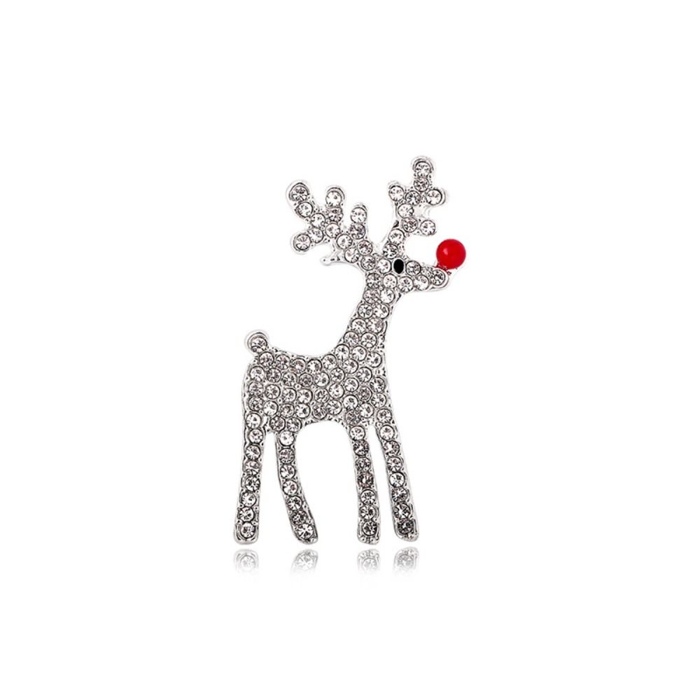 Drop Oil Snowflake Elk Brož Enamel Fashion Girls