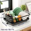 1 Piece of Carbon Steel Tableware Drying Rack, Durable Stainless Steel Drain Rack for Kitchen Countertop