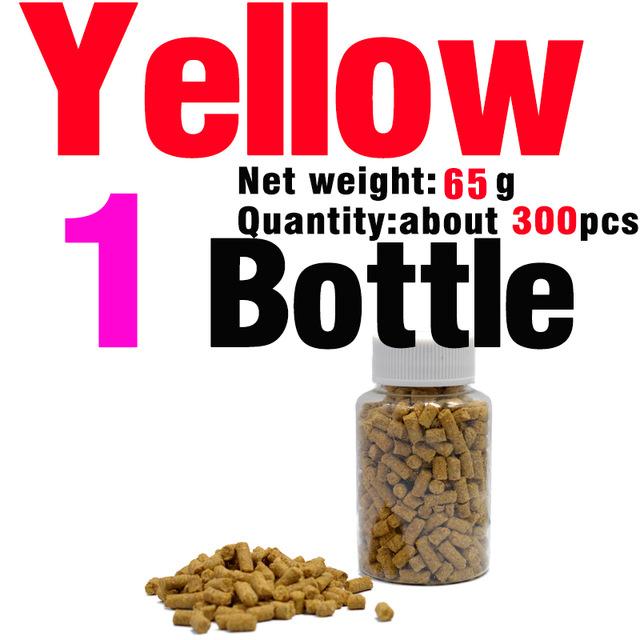 MNFT 1 Bottle About 300 Pcs Smell Grass Carp Baits 3 Flavors Coarse Fishing Baits Fishing Lures Artificial Baits & Rubber Bands
