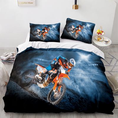 Motorrad Bettwäsche Set Einzelbett Twin Full Queen King Size Wildes Rennen Bett Set Erwachsener Kind Schlafzimmer Bettbezug Sets 3D Druck Cool 031
