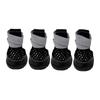 Puppy Paw Covers for Walking with Breathable Textile Upper, Textured Base, Toe Guard, Ankle Bands, Four Piece Pairing