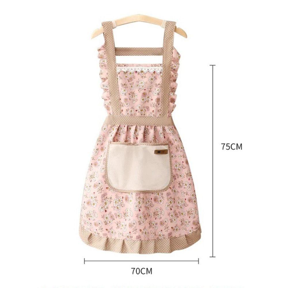 Oil-proof Princess Skirt Apron with Pockets Woman Apron Cooking Accessories Cotton Apron  Kitchen