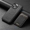 SUTENI Ranura para Tarjeta Magnética Carter de Cuero Bolsos Fundas para Teléfono Para iPhone 16 15 14 13 12 Pro Max Plus Cubierta