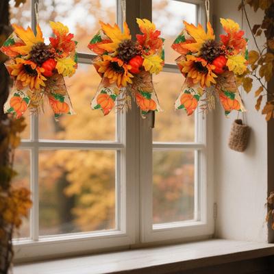 Thanksgiving Simulation Wandbehang Kürbis Beere Ahornblatt Schleife Kleiner Anhänger