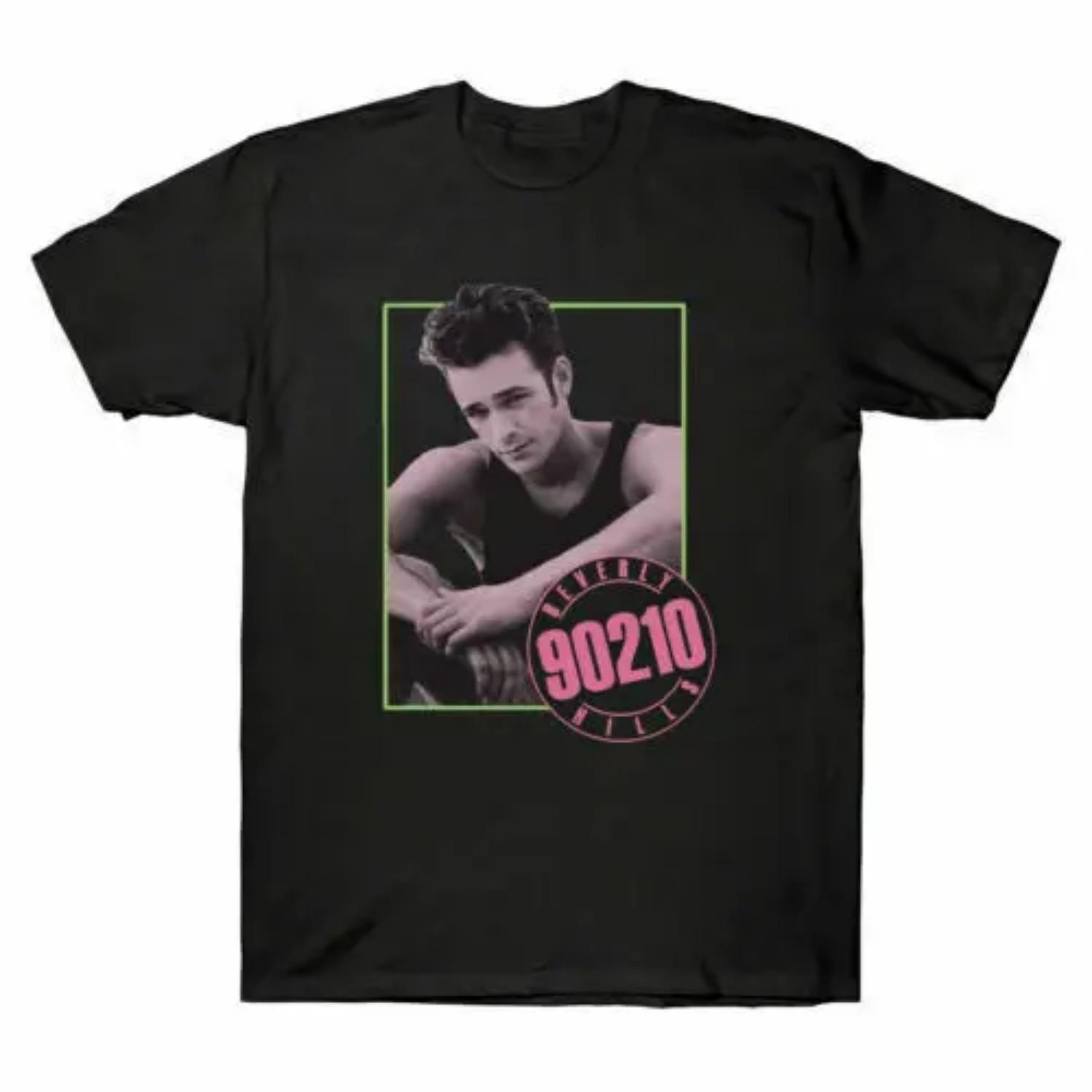 

Beverly Hills 90210 TV Show Dylan McKay Luke Perry 80 S Retro Mens T Shirt Sunmmer Hip Hop Men T-Shirt Print Men T Shirt S чёрный