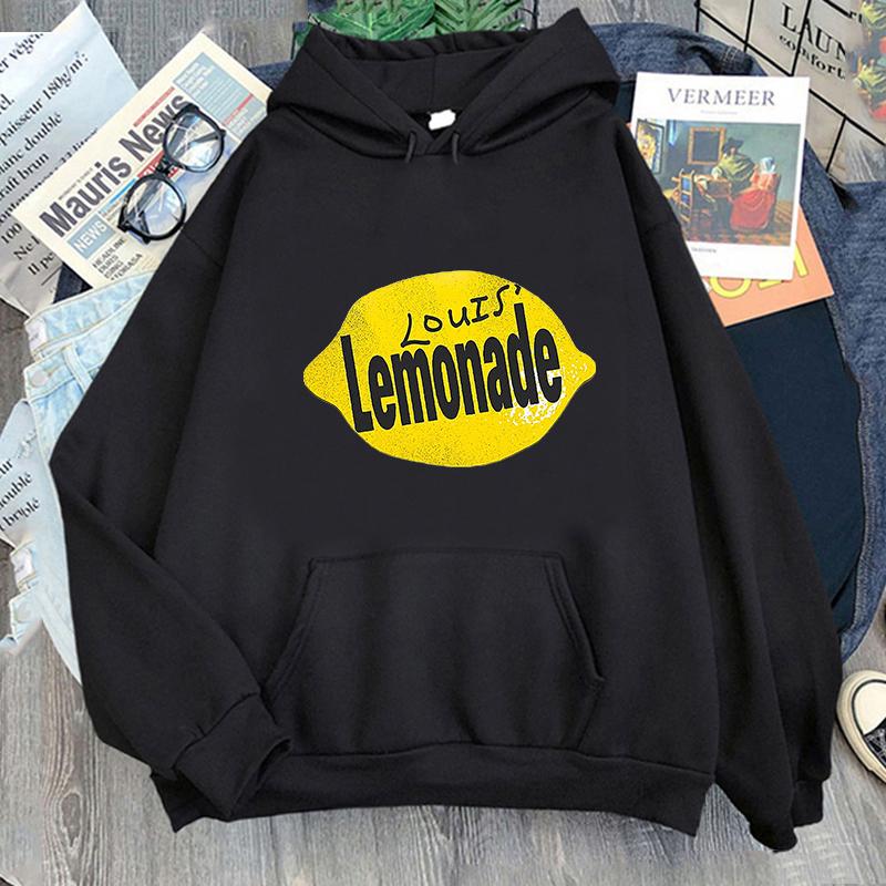 Louis Tomlinson Mikina s grafickým potiskem Lemonade 2025 Pánská/Dámská Harajuku Hip Hop Fleece Unisex Podzim Zima Vintage Pulovry Mikina