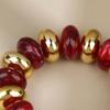 Vintage Irregular Beaded Stretch Bracelet Chunky Bead Bangle Trendy Jewelry For Women Daily Party Stackable Wrist Accessory