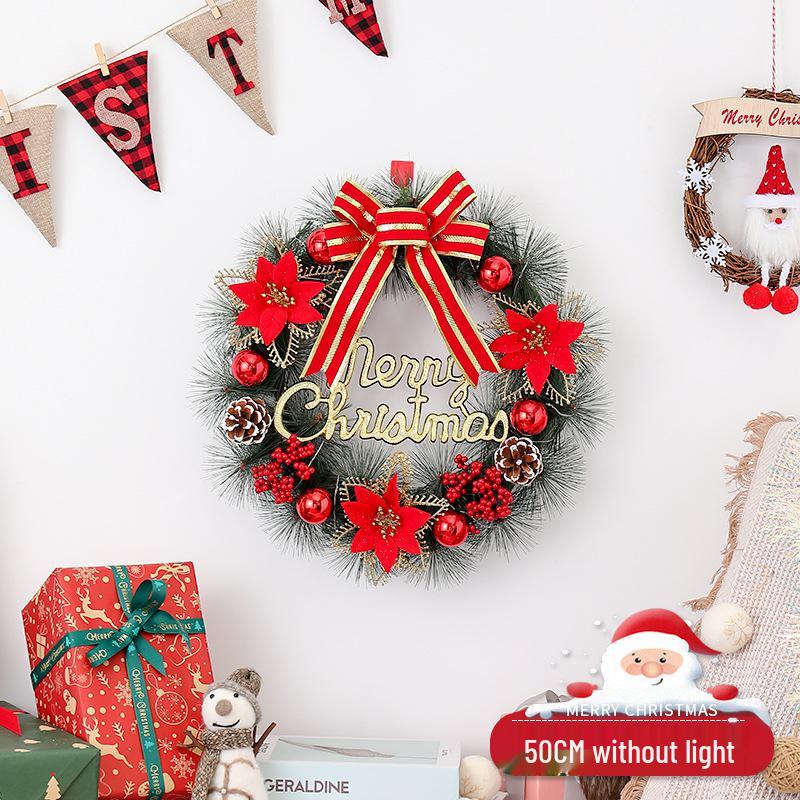 Christmas Wreath - 40/50/60cm Holiday Decorations & Ornaments for Door Hanging