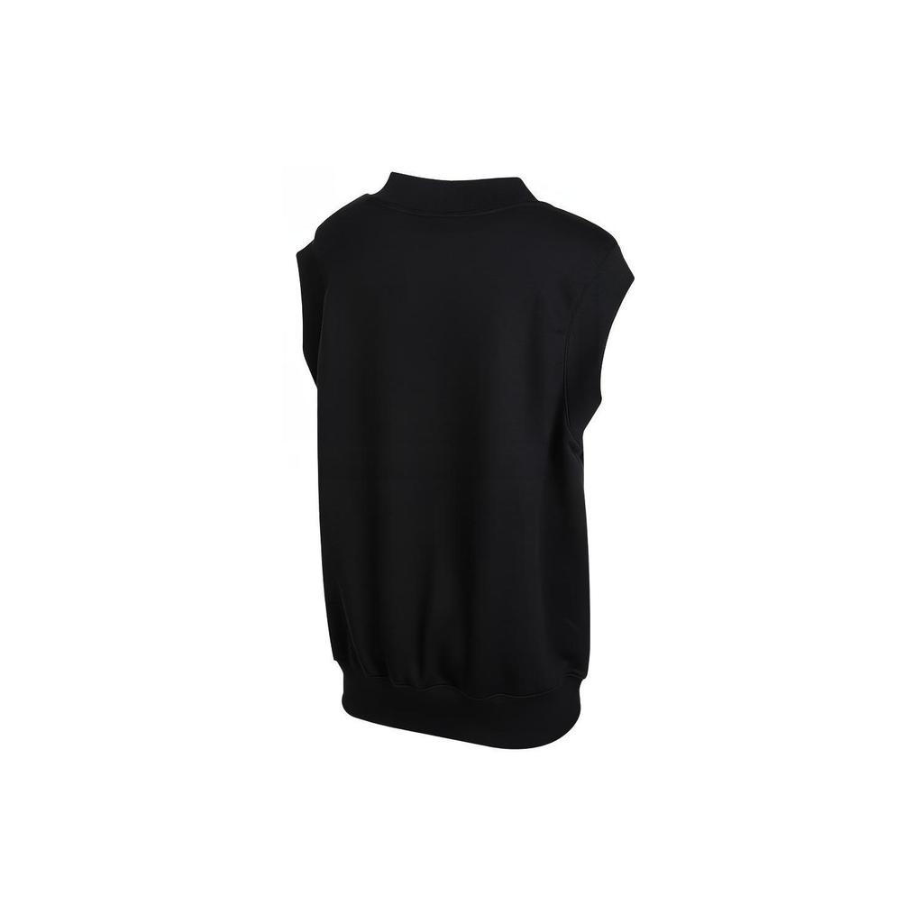 Nike Solid Logo V-Neck Casual Tank Top Women Tops Black DQ6760-010
