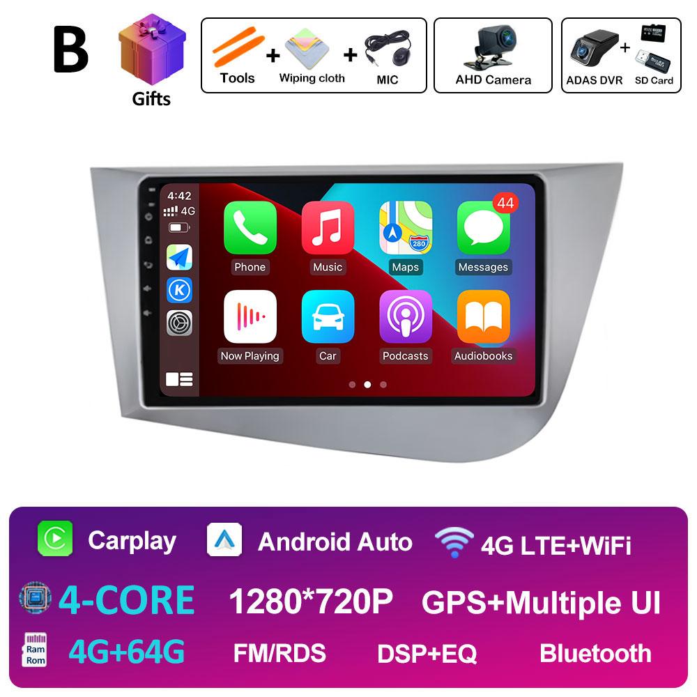 For Seat Leon 2 MK2 Left Hand Drive 2005 2006 2007 2008 - 2012 DSP Stereo GPS Navigation Car Multimedia Video Player Autoradio