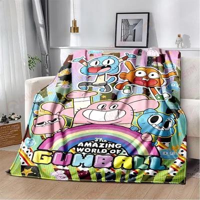 D Print The Amazing World of Gumball Blanket  Super Soft Cartoon Throw for Sofa Bed Travel  Perfect Birthday Gift