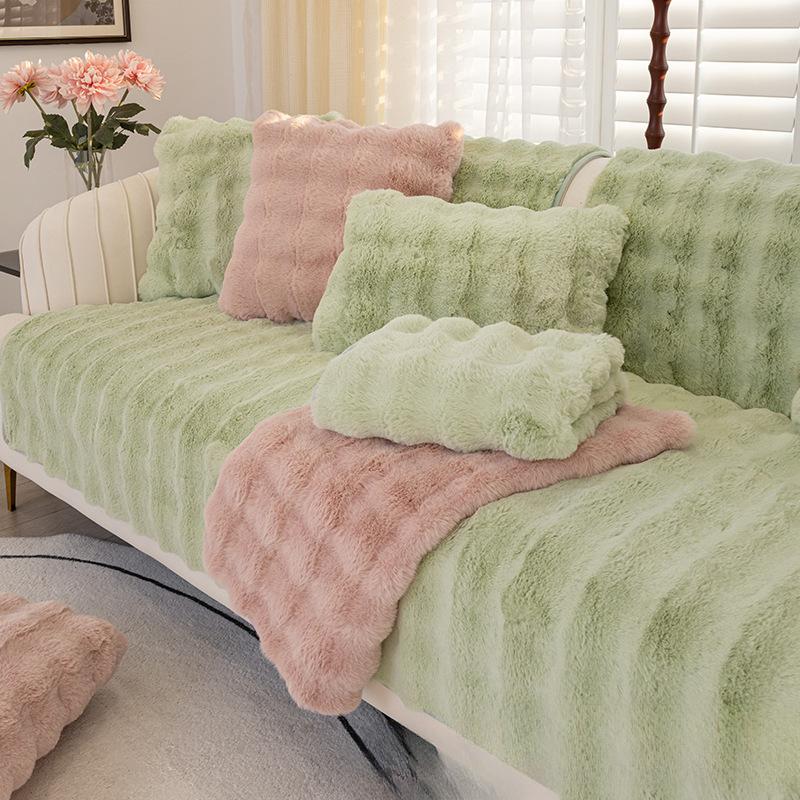 

Легкий роскошный зимний теплый плюшевый диванный чехол мягкий удобный все включено диванный чехол для украшения гостиной дома противоскользящее толстое полотенце для спинки 70x70cm 1pcs