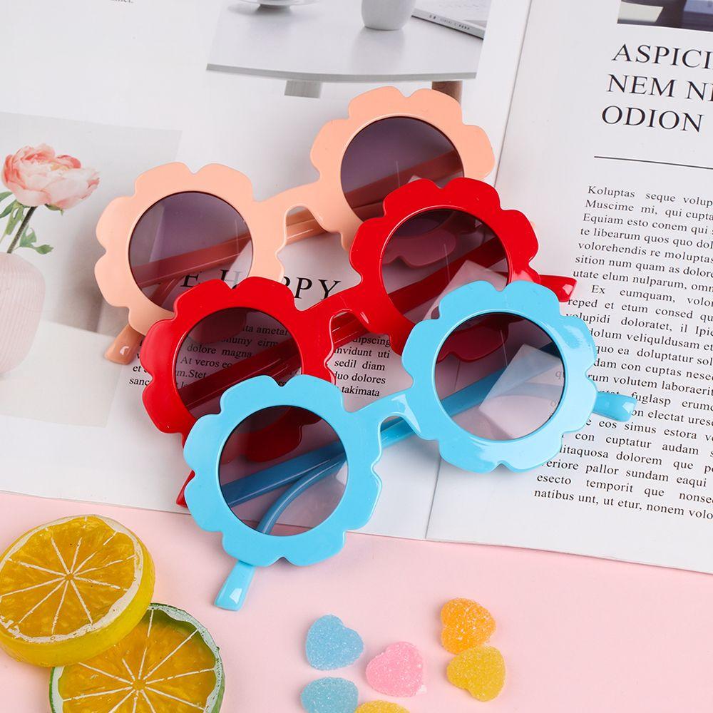1 Stück Süße Coole Trend Brillen Streetwear Kinder Sonnenbrillen Blumenform Vintage Sonnenbrillen
