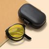 New Foldable Night Vision Glasses for Driving with Box for Men Women Round Ultralight Blue Light Blocking Eye Protection Eyewear