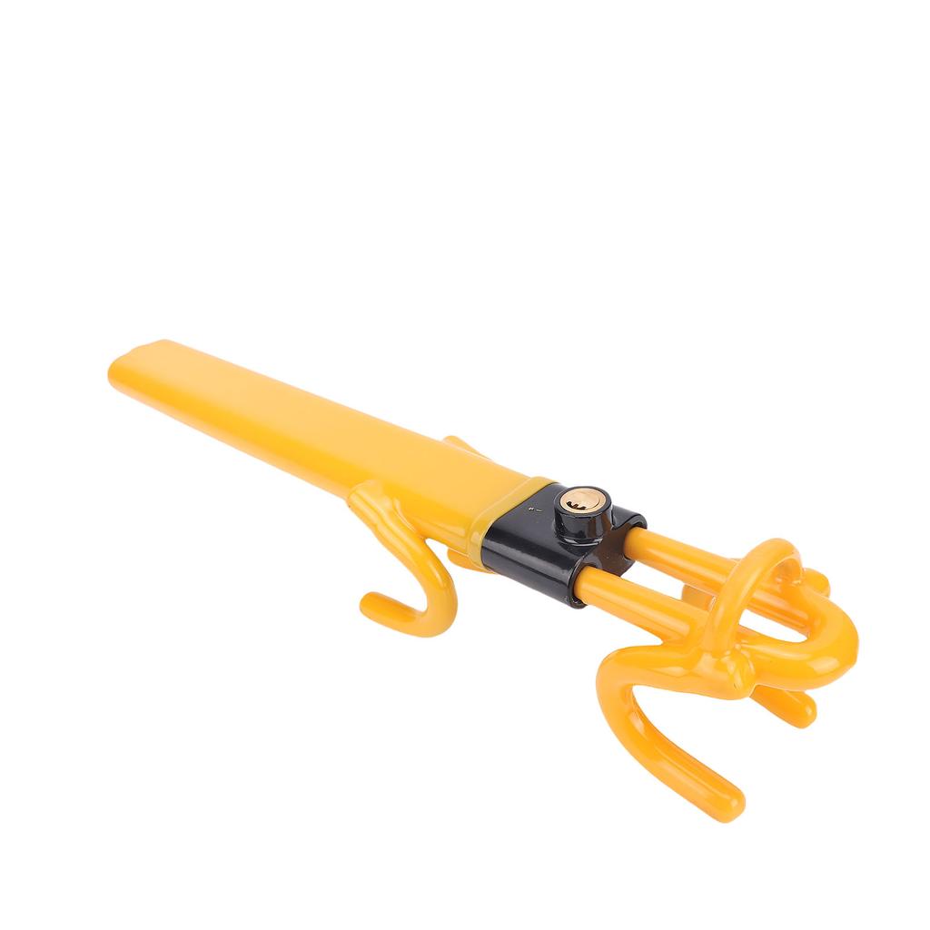 Double Hook Steering Wheel Lock with 2 Keys Adjustable Length Heavy Duty Anti Theft Car Device for Sedan SUV Pickup