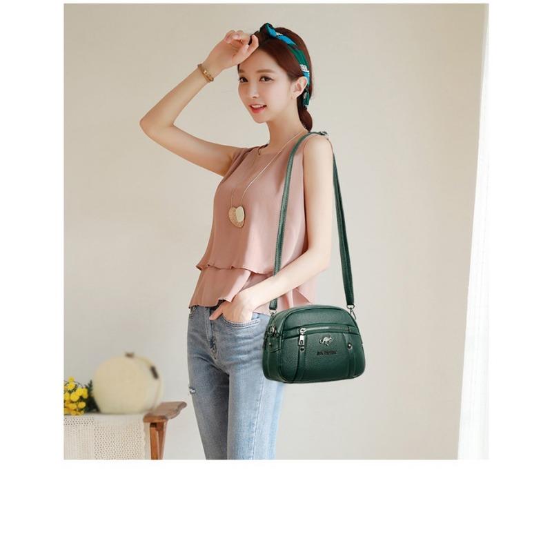 Women New Soft Leather Texture Shoulder Bag Korean Fashion Solid Color Crossbody Bag Minimalist Large Capacity Mini Square Bag