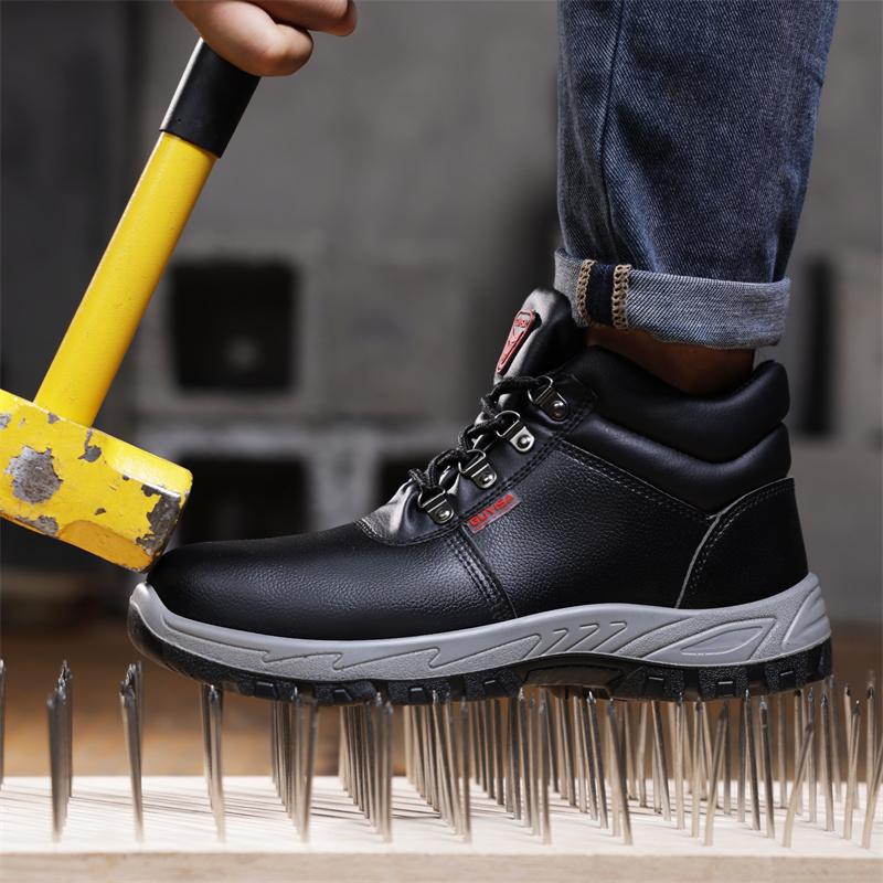 Waterproof  Fashion Men Safety Work Boots Winter Warmth Steel Toe Cap Anti Smashing Male Labor Shoes Footwear Sneakers