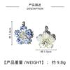 Super Fairy Temperament Double-Sided Opal Earrings Zircon Flower Ear Buckles Premium Earrings