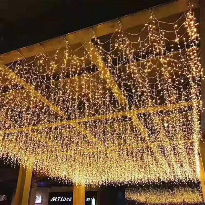 Outdoor Waterproof LED Icicle Waterfall String Lights