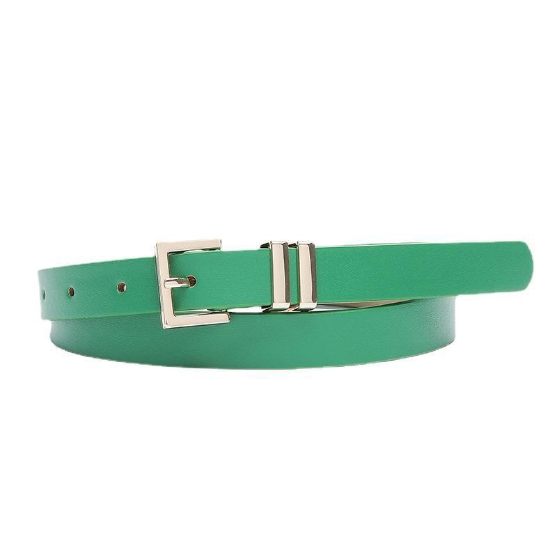 Elegant Pu Leather Womens Belt With Alloy Buckle Versatile And Simple Design For Dresses And Jeans