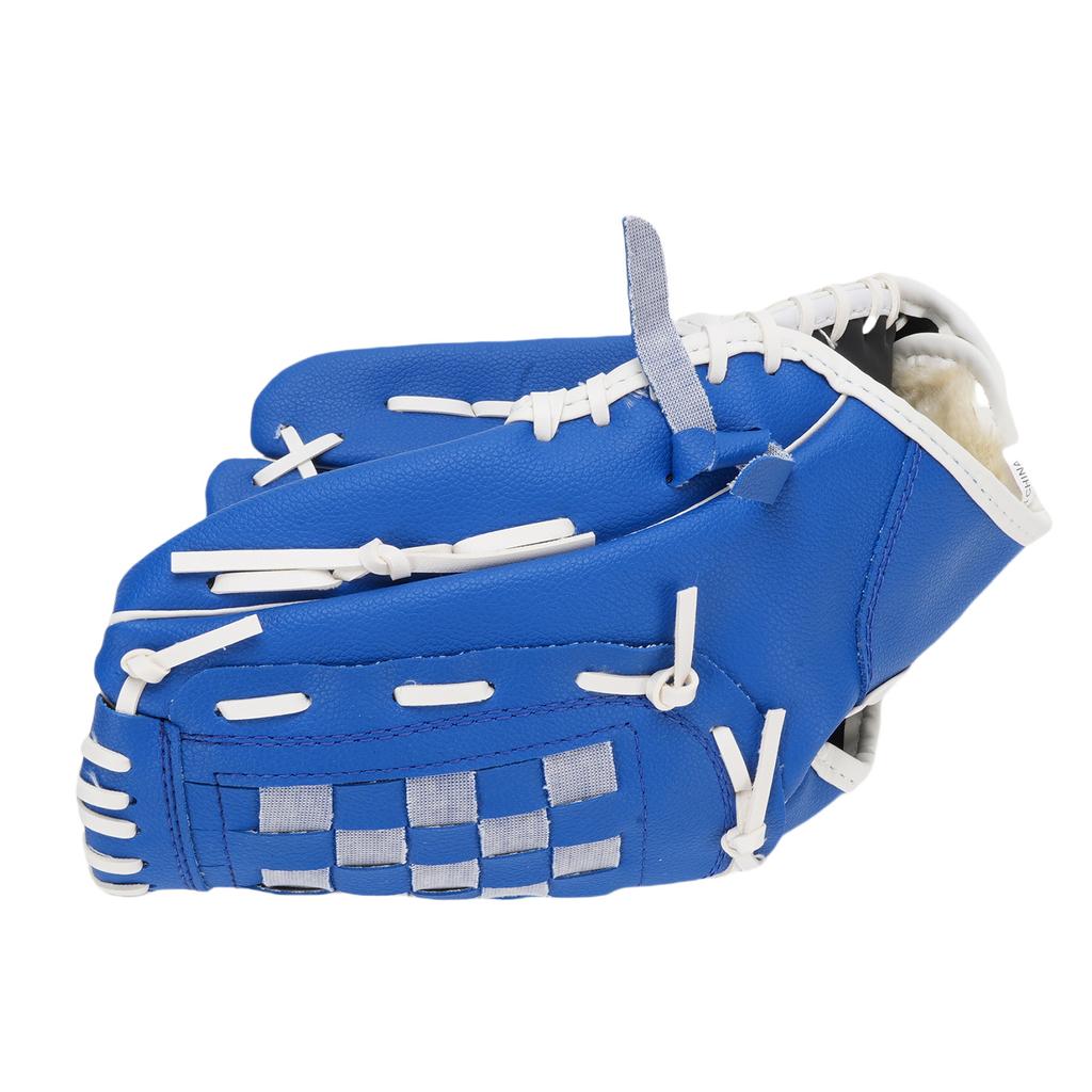 Sports Baseball Glove for Adult Youth Leather Breathable Baseball Softball Glove for Training Blue 24.1cm 9.5in