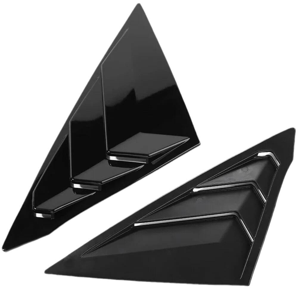 Glossy Black Rear Triangle Louvers for 2022 Honda 11th Gen Civic (Sport Version)