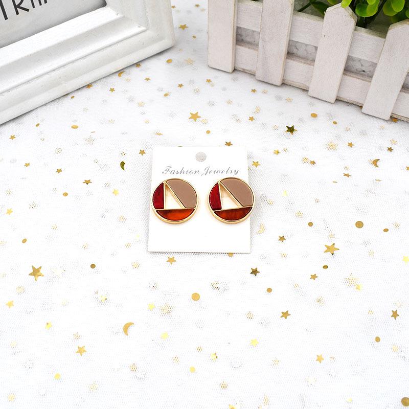 Japanese Korean Fashion Geometric Acrylic Stud Earrings