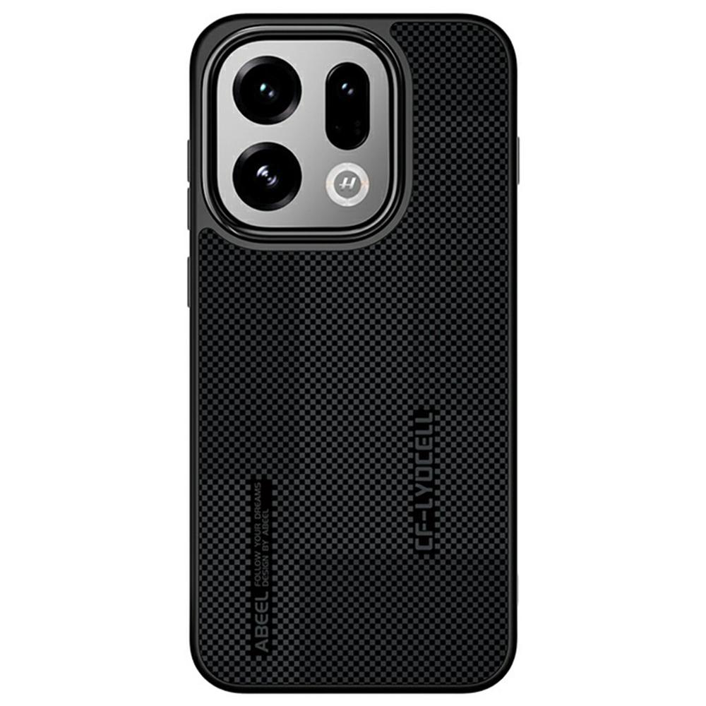 Seria ABEEL CF-Lyocell Do Oppo Find X9 5G Magnetyczne Etui Mikrofibra + PC + E-TPU Pokrowiec na Telefon