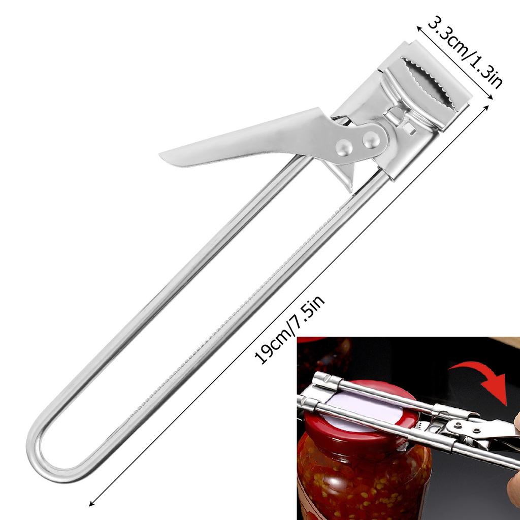 Stainless Steel Can Opener Multi Function Opener Handheld Cutting Can Opener Kitchen Bar Beer Effort-Saving Manual Bottle Opener