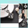 Stunning Geometric Shaped Crystal Pendant Long Necklace For Women Elegant Fashion Accessory