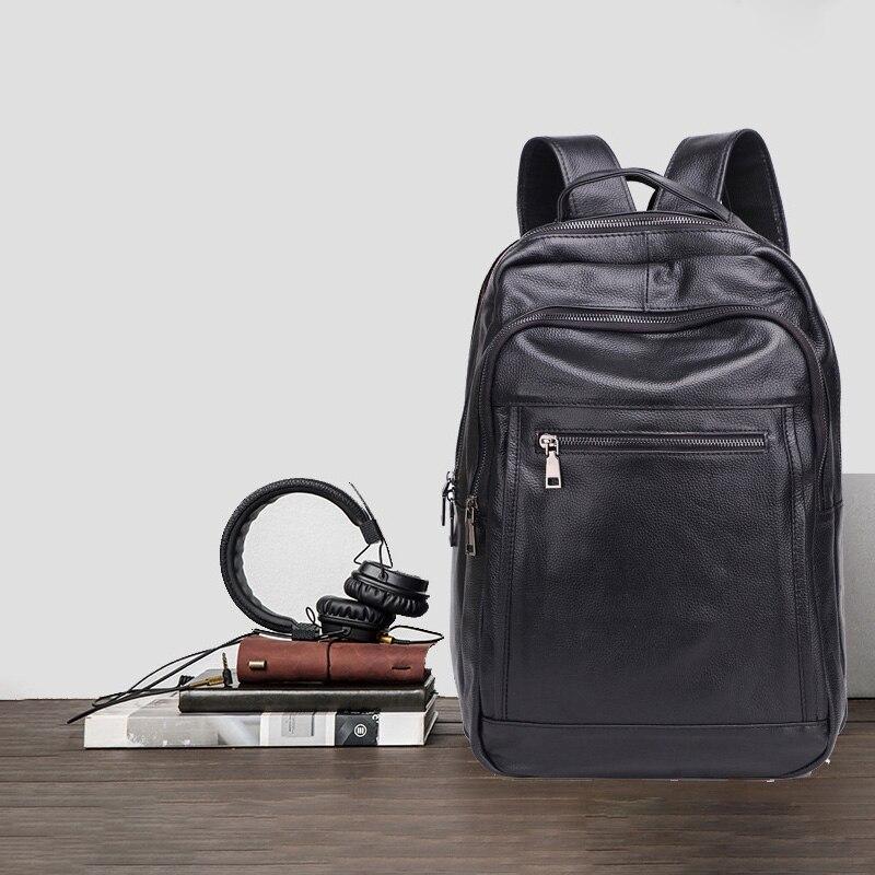 Rucsac Zency din piele moale din piele de vacă Rucsac de mare capacitate pentru femei Geantă de școală de modă Genți impermeabile antifurt pentru bărbați și femei