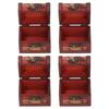 4PCS Antique Wooden Small Box Vintage Wooden Storage Case for Storing Jewelry Treasure