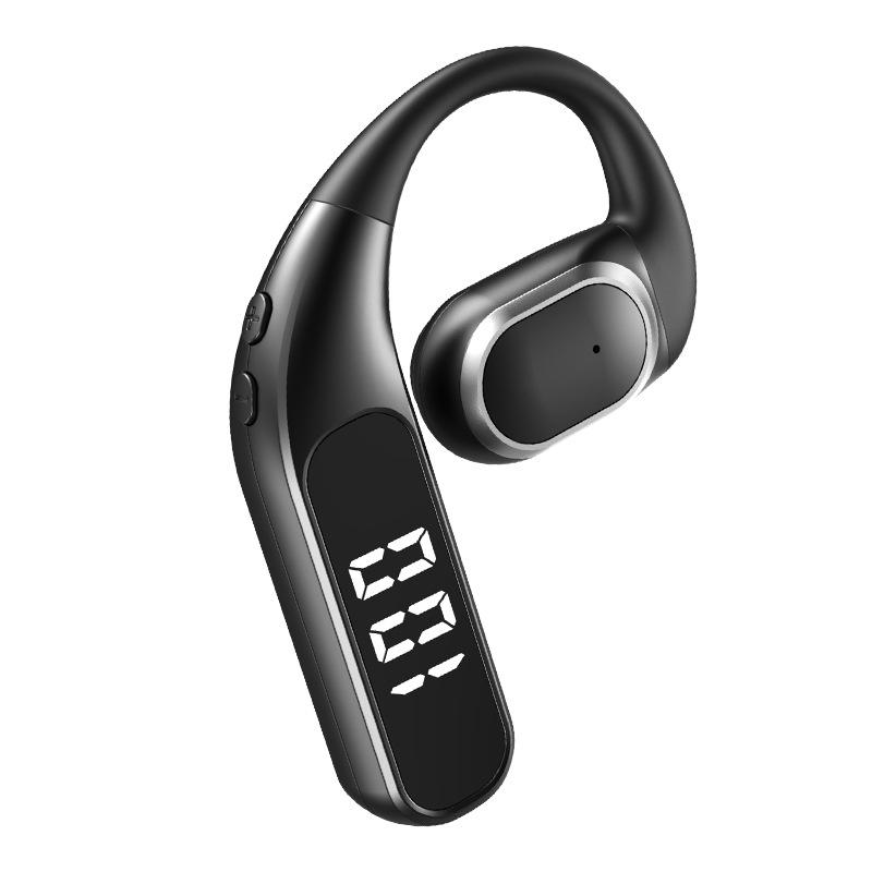 Bluetooth Wireless Stereo Ear-Hook Headset with Digital Display - Universal Fit