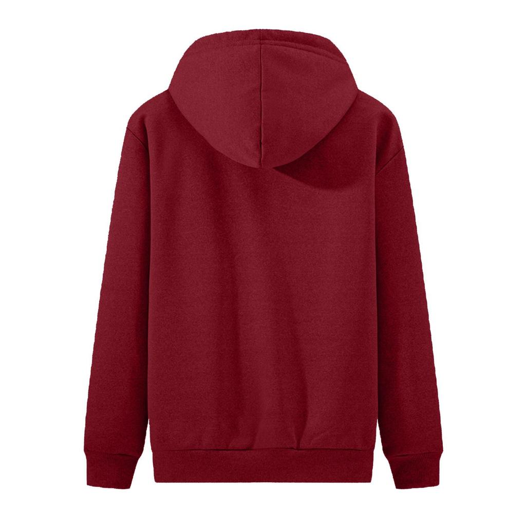 Men‘s Zipper Pullover Long Sleeve Hooded Sweatshirt Tops Blouse