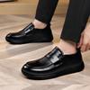 Fashion 2025 Men's New Designer Leisure Soft Cow Leather Shoes Spring Autumn Fashion Black Loafers Male Solid Color Dress Shoes Man
