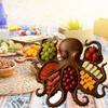 Octopus Charcuterie Fruit Snack Platter Wooden Food-grade Safe Octopuss Charcuteries Platter Food Snacks Display Tray Easy Clean